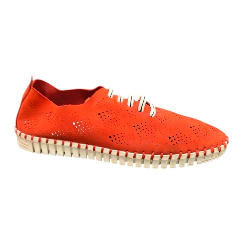Eric Michael Annie Red Leather Sneaker Shoe Size 39/8